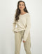 Claire Crew Neck Pullover | Ecru