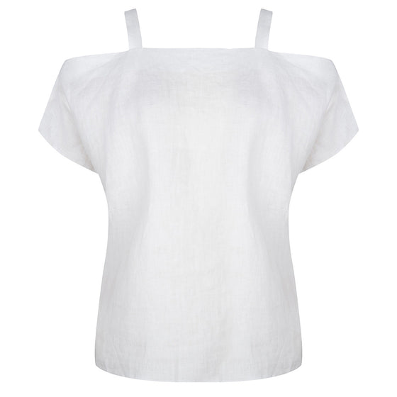 Florence Cold Shoulder Top | White