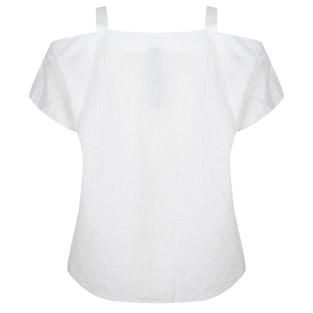 Florence Cold Shoulder Top | White