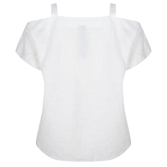 Florence Cold Shoulder Top | White