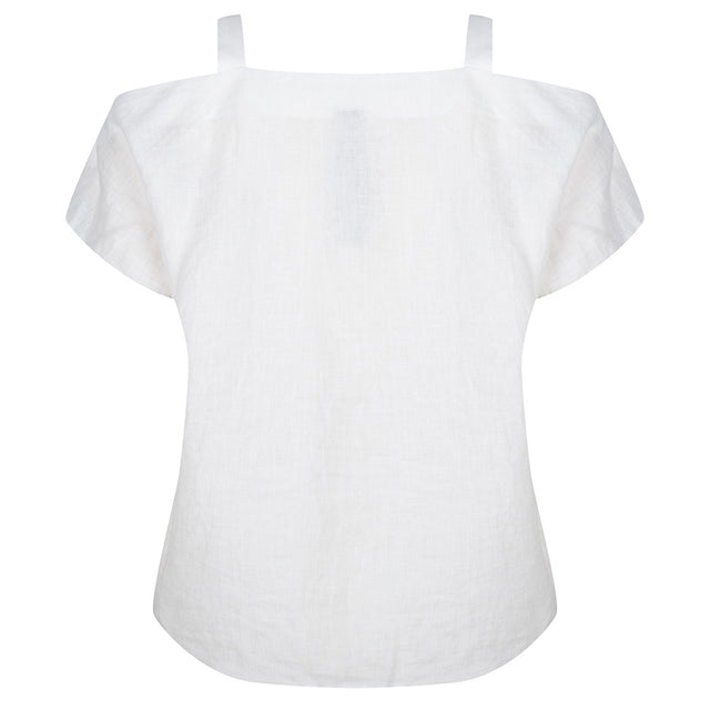 Florence Cold Shoulder Top | White