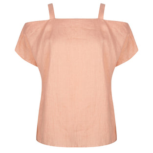 Florence Cold Shoulder Top | Rose