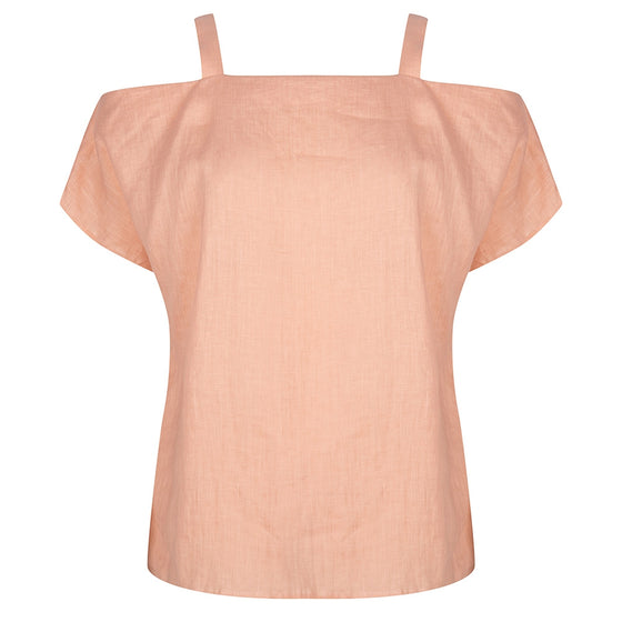 Florence Cold Shoulder Top | Rose