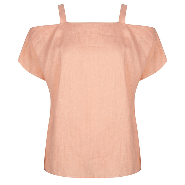 Florence Cold Shoulder Top | Rose