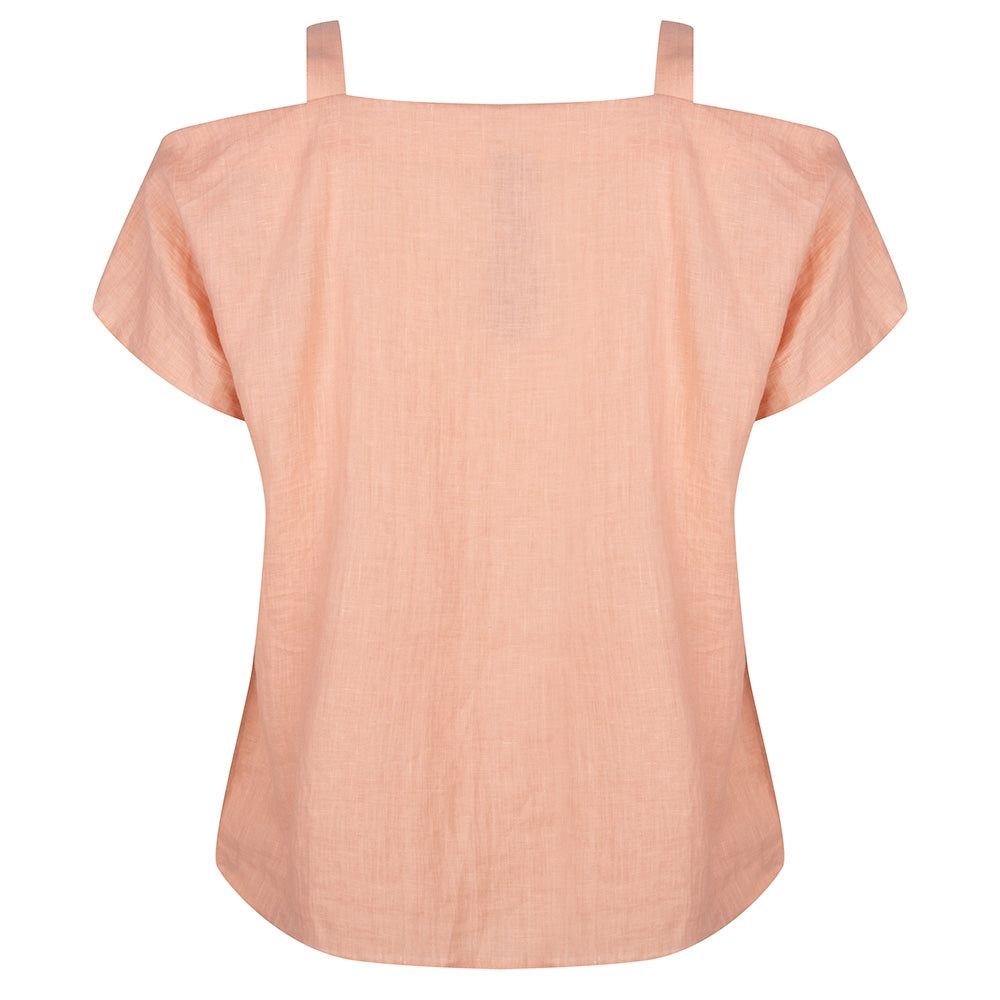 Florence Cold Shoulder Top | Rose