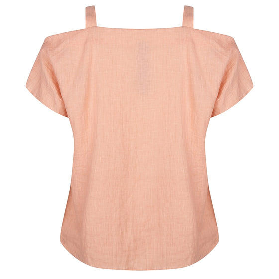 Florence Cold Shoulder Top | Rose