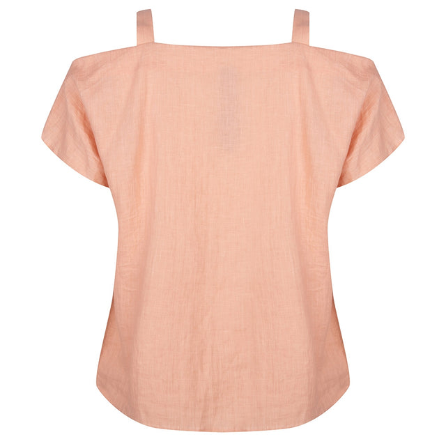 Florence Cold Shoulder Top | Rose