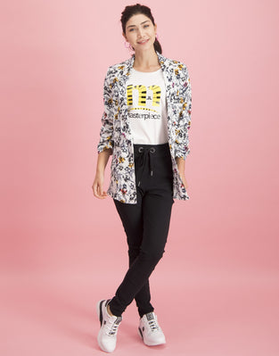 Eva Easy To Wear Blazer Bloom | White