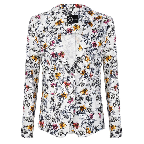 Eva Easy To Wear Blazer Bloom | White