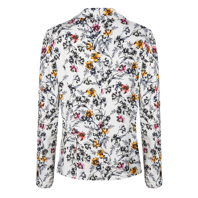 Eva Easy To Wear Blazer Bloom | White