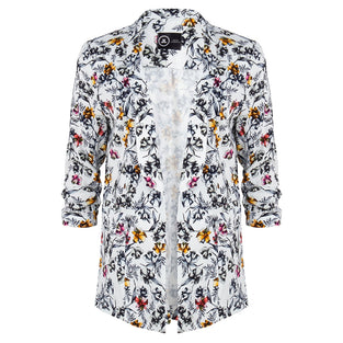 Eva Easy To Wear Blazer Bloom | White