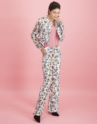 Joan Cropped Jacket Bloom | White