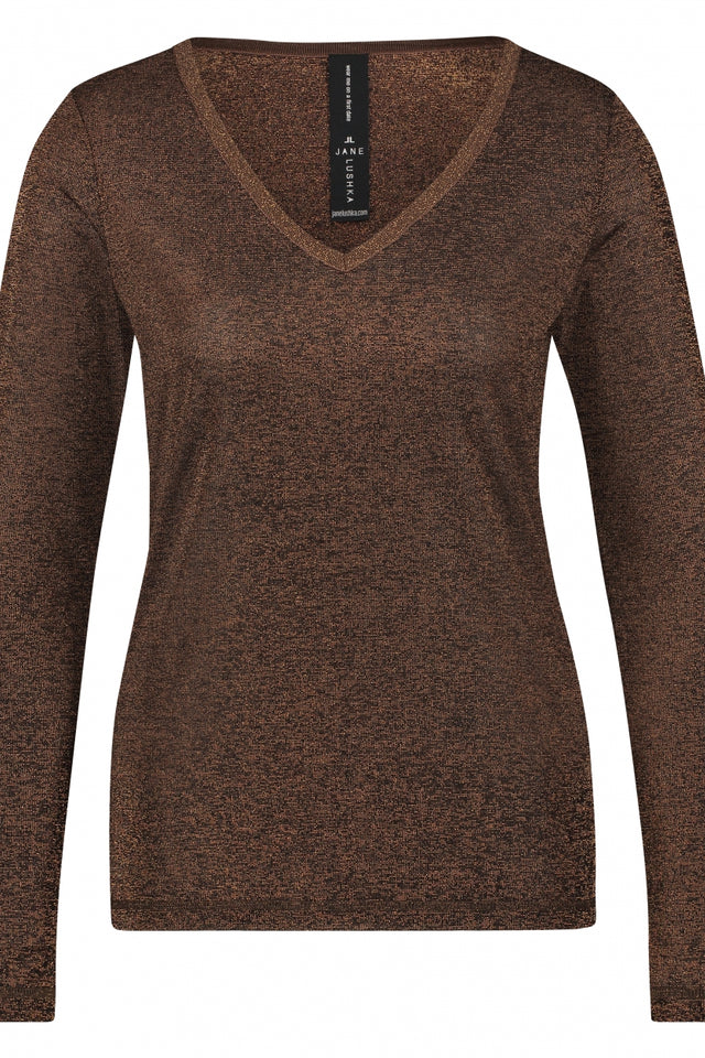 Grace V-Neck | Brown