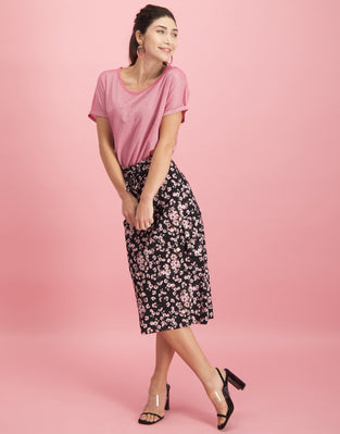 Hope Short Sleeve Top | Fuxia