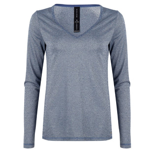 Grace Long Sleeve Top | Blue Melange