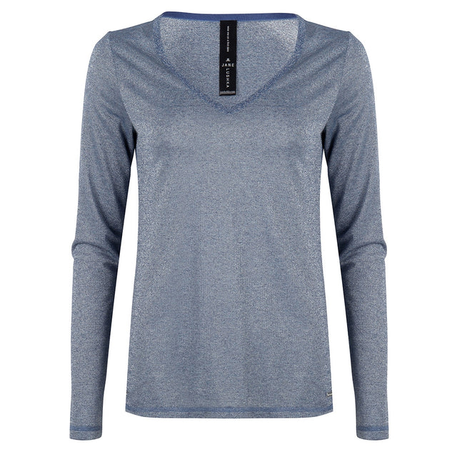 Grace Long Sleeve Top | Blue Melange