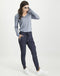 Grace Long Sleeve Top | Blue Melange