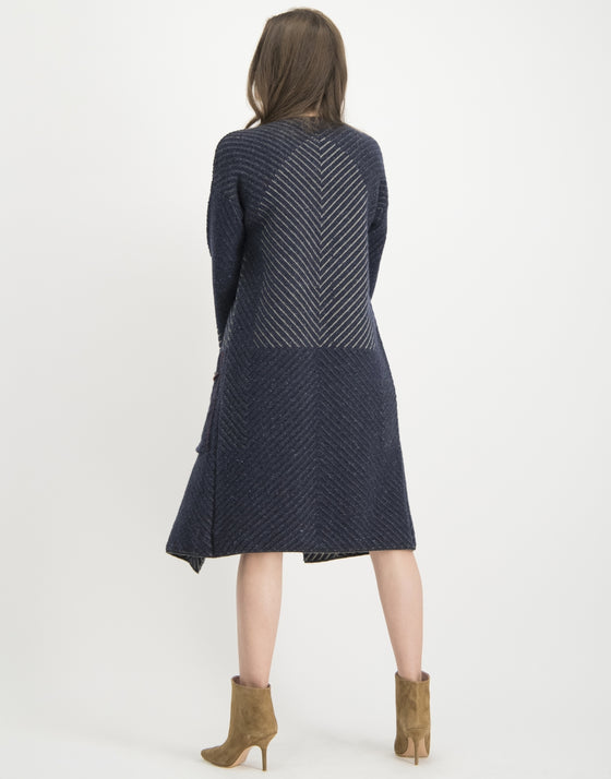 Vest special knit | Blue Melange