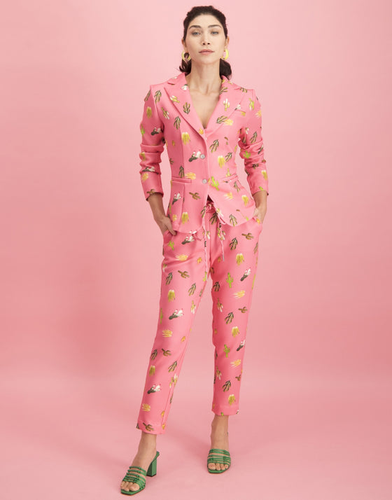 Eva Easy To Wear Blazer Tropical | Coral