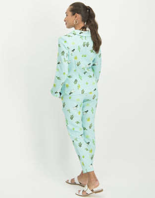 Eva Easy To Wear Blazer Tropical | Aloe