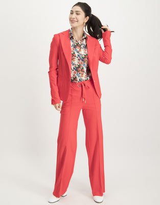 Debbie Blouse Flower | White/Red