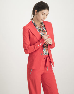 Debbie Blouse Flower | White/Red