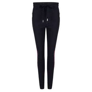 Khloe Drawstring Pants | Black/Fuxia