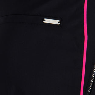 Khloe Drawstring Pants | Black/Fuxia