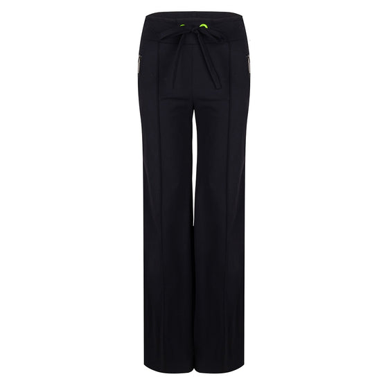 Lila Drawstring Pants | Black/Green