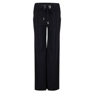 Lila Drawstring Pants | Black/Fuxia