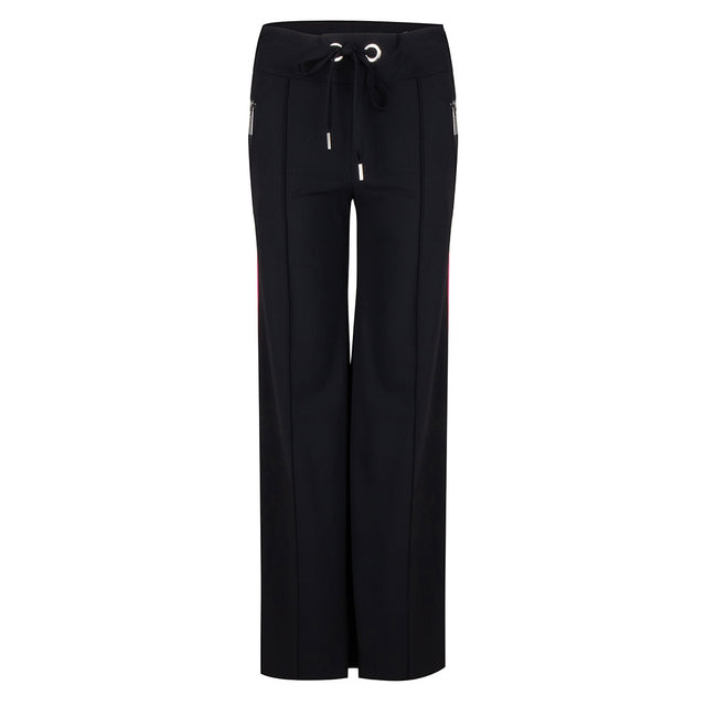 Lila Drawstring Pants | Black/Fuxia