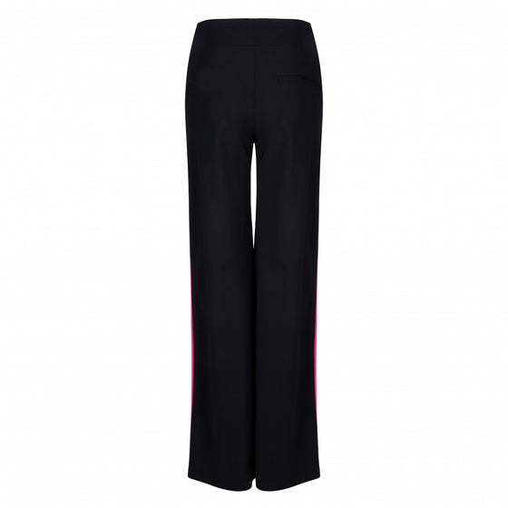 Lila Drawstring Pants | Black/Fuxia