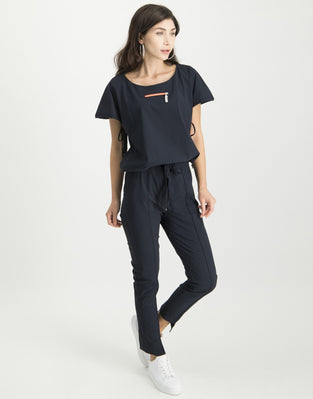 Lynn Zipper Top | Blue