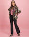 Serena Blazer Leopard and Rose | Black