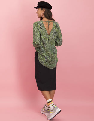 Evie Tie Top Animal | Green