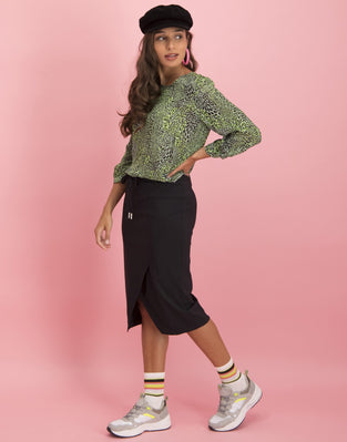Edie Drawstring Skirt | Black