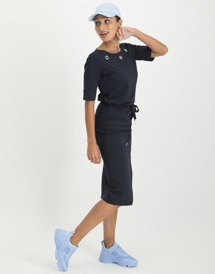 Lea Eyelet Top | Blue