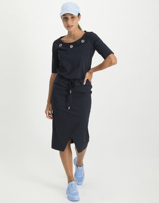 Lea Eyelet Top | Blue