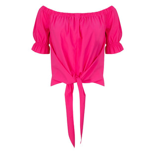 Nicole Knotted Top | Fuxia