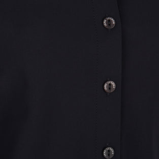 Noel Eyelet Shirt | Black/Fuxia