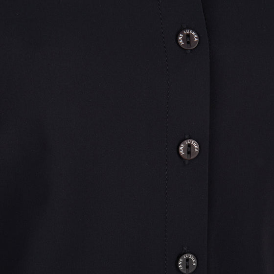 Noel Eyelet Shirt | Black/Fuxia