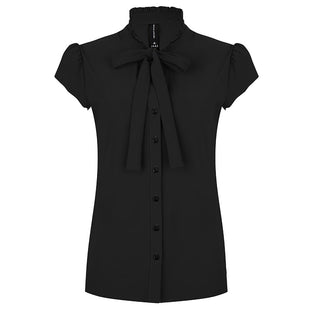 Tash Pussybow Blouse | Black