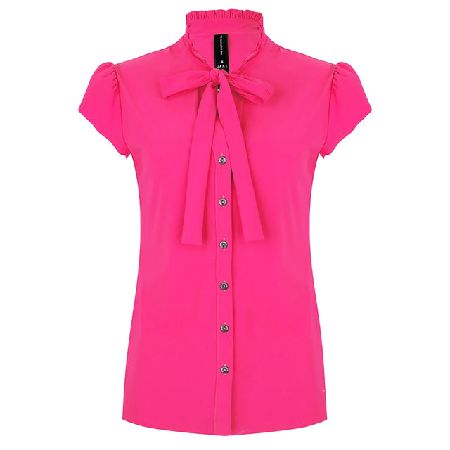 Tash Pussybow Blouse | Fuxia