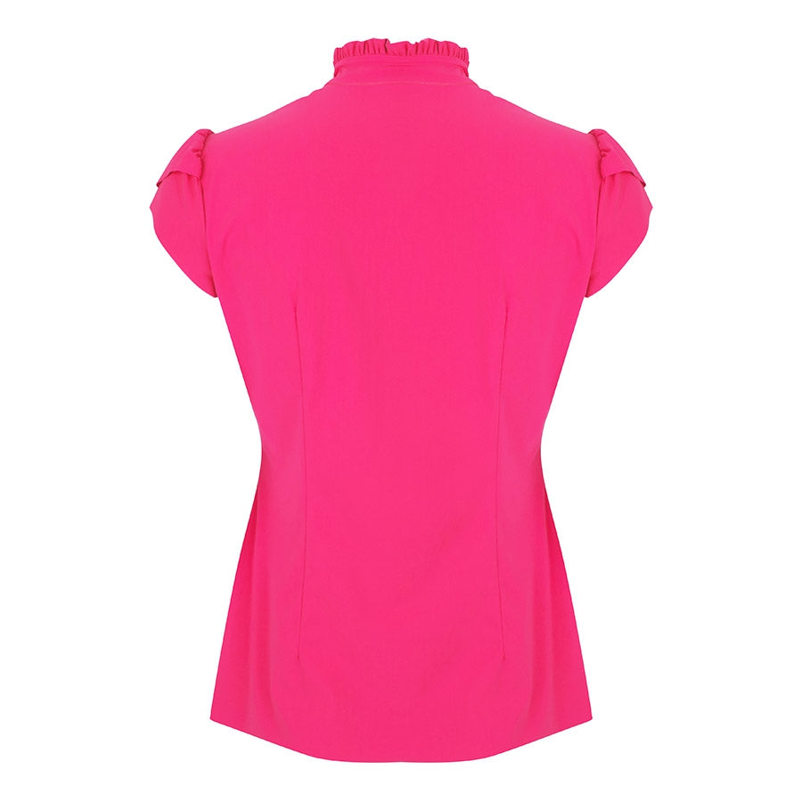 Tash Pussybow Blouse | Fuxia
