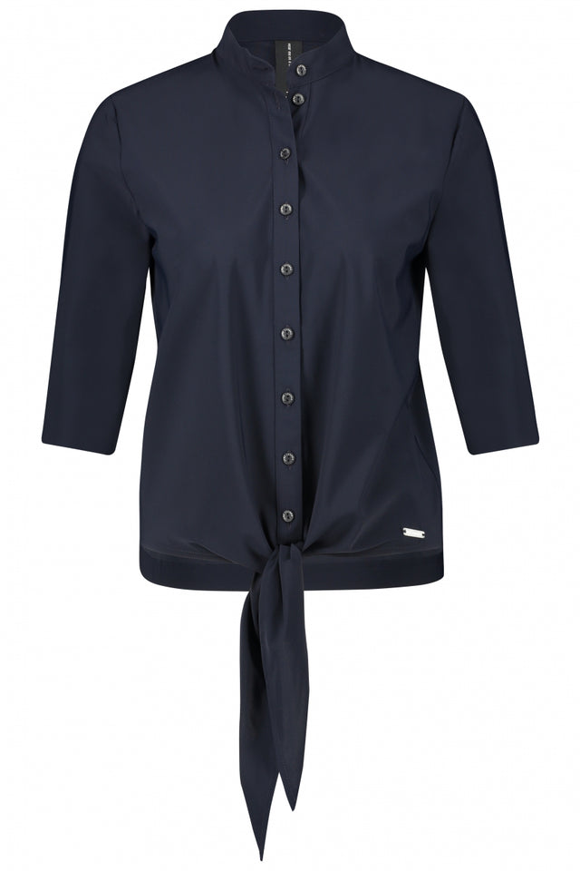 Chloe Cropped Blouse | Blue