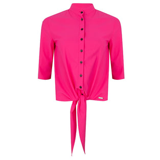 Chloe Cropped Blouse | Fuxia