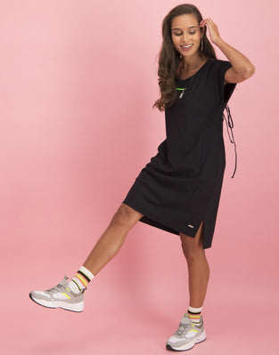 Tiff Zipper Dress | Black