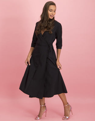 Kyra Wrap Dress | Black