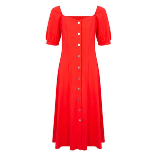 Sara Midi Dress | Red