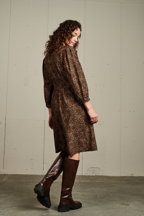 Dress Kira | Animal brown
